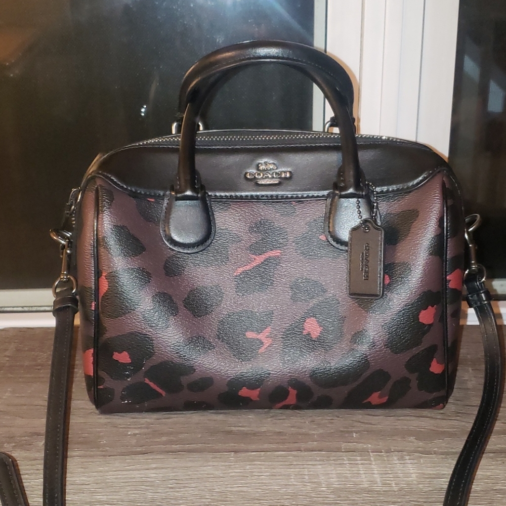 Coach Leopard Bennet Satchel